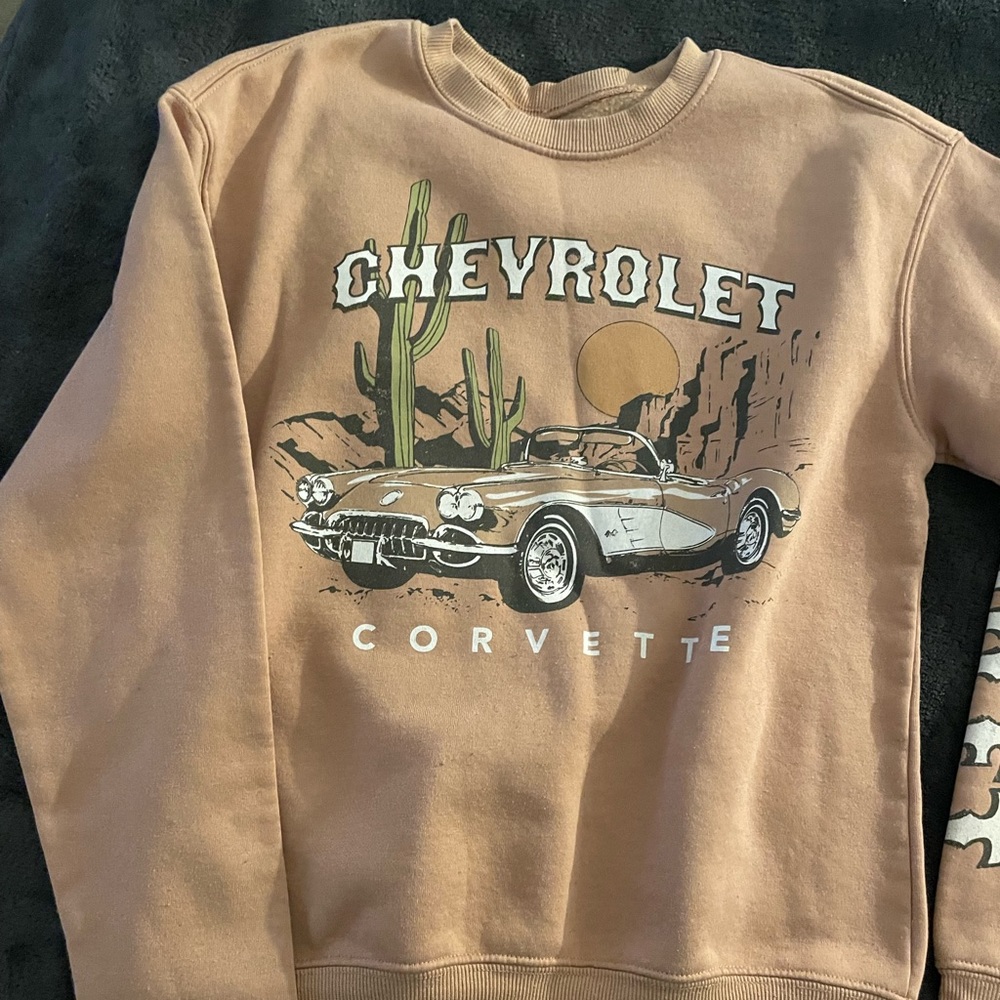 Girls Graphic Sweater- Beige